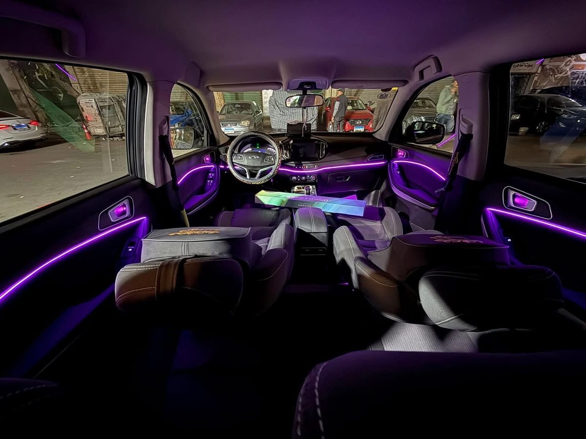 Royal Purple ambient lighting installation