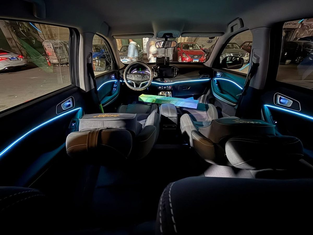 Electric Blue ambient lighting installation